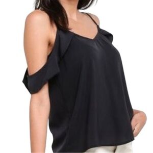 Abercrombie and Fitch Cold Shoulder Black Blouse Size Small